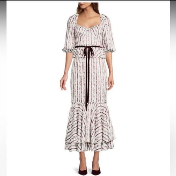 Antonio Melani x Nicola Bathie Florence Floral Print MIDI dress - Picture 1 of 16